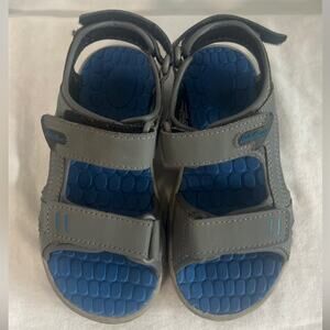 Eddie Bauer Rocky Blue Gray River Sandals Youth Size 11 Velcro Straps Outdoor